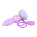 Poziomy profil pastelowego dildo z węzłem