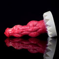 Profil czerwonego dildo fantasy z dwoma węzłami