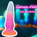 Świecące dildo fantasy z kolorowym gradientem