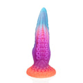 Tentacle dildo świecące z różowo-niebieskim trzonem