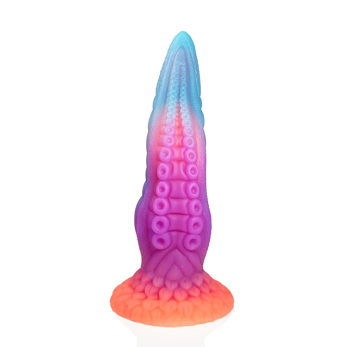 Tentacle dildo świecące z różowo-niebieskim trzonem