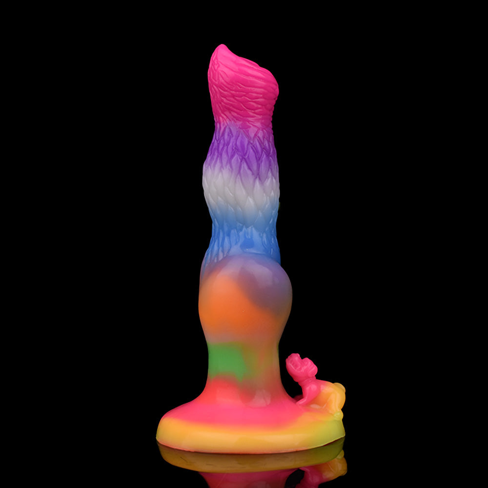 Tylny widok dildo fantasy z zaokrąglonym węzłem