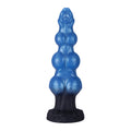 Niebieskie dog dildo z czterema segmentami