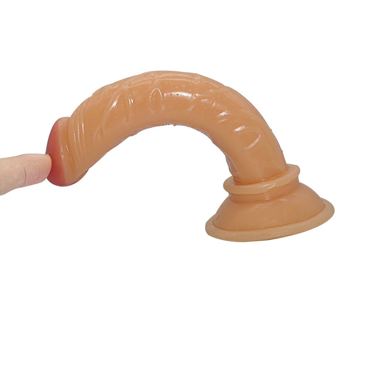 Elastyczne smukłe dildo z przyssawką