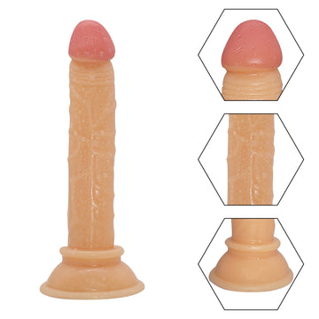 Małe dildo z przyssawką i smukłym trzonem
