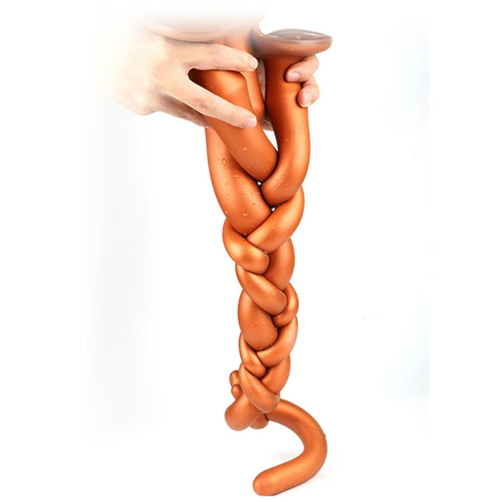 Elastyczny profil długiego dildo analnego