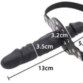 Wymiary dwustronnego knebla z dildo 13 cm