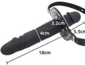 Wymiary dwustronnego knebla z dildo 18 cm