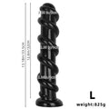 Wymiary czarnego dildo L o długości 33,5 cm