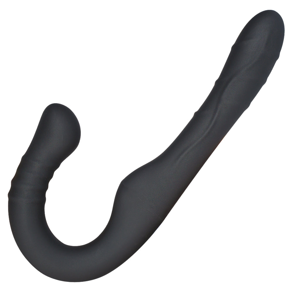 Czarne zakrzywione dwustronne dildo
