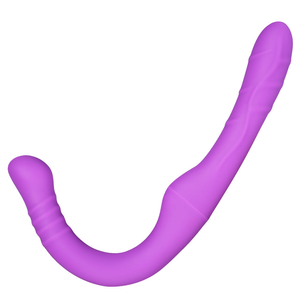 Profil fioletowego dwustronnego dildo