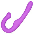 Fioletowe zakrzywione dwustronne dildo