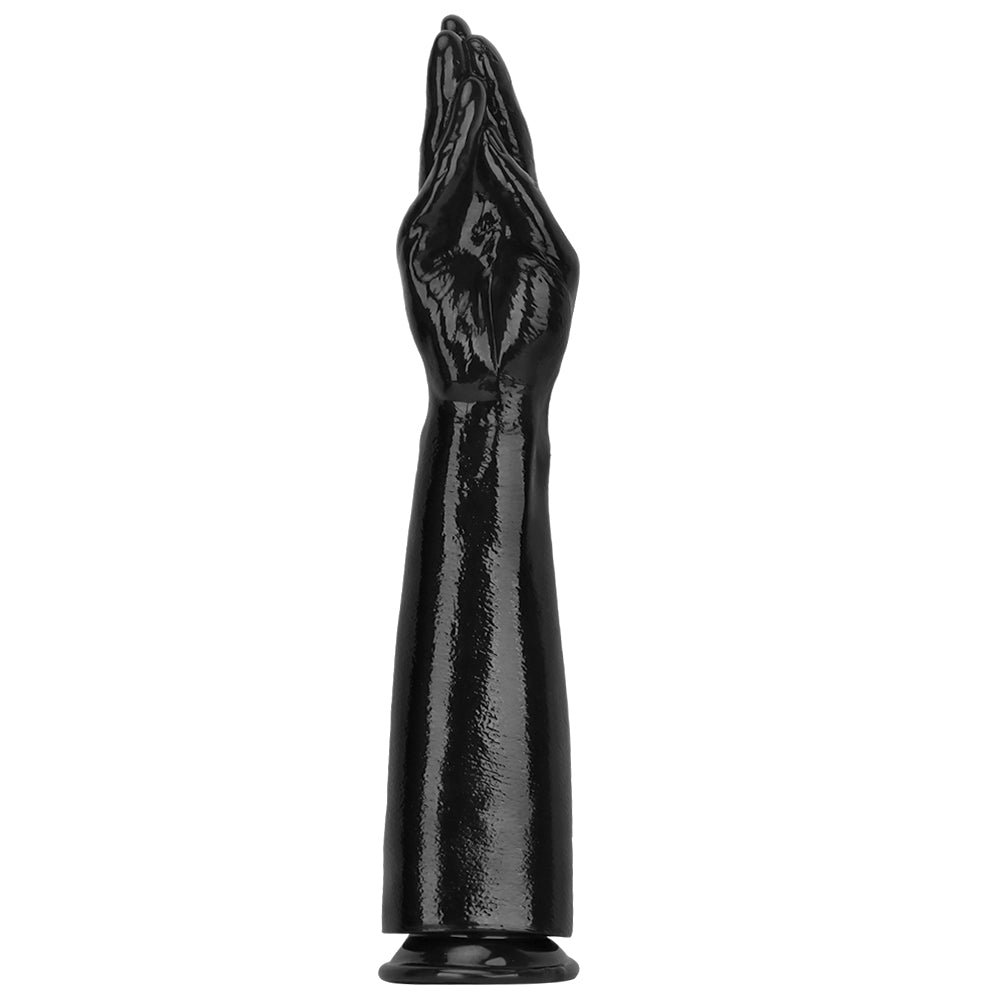 Czarne dildo w kształcie dłoni rozmiar L