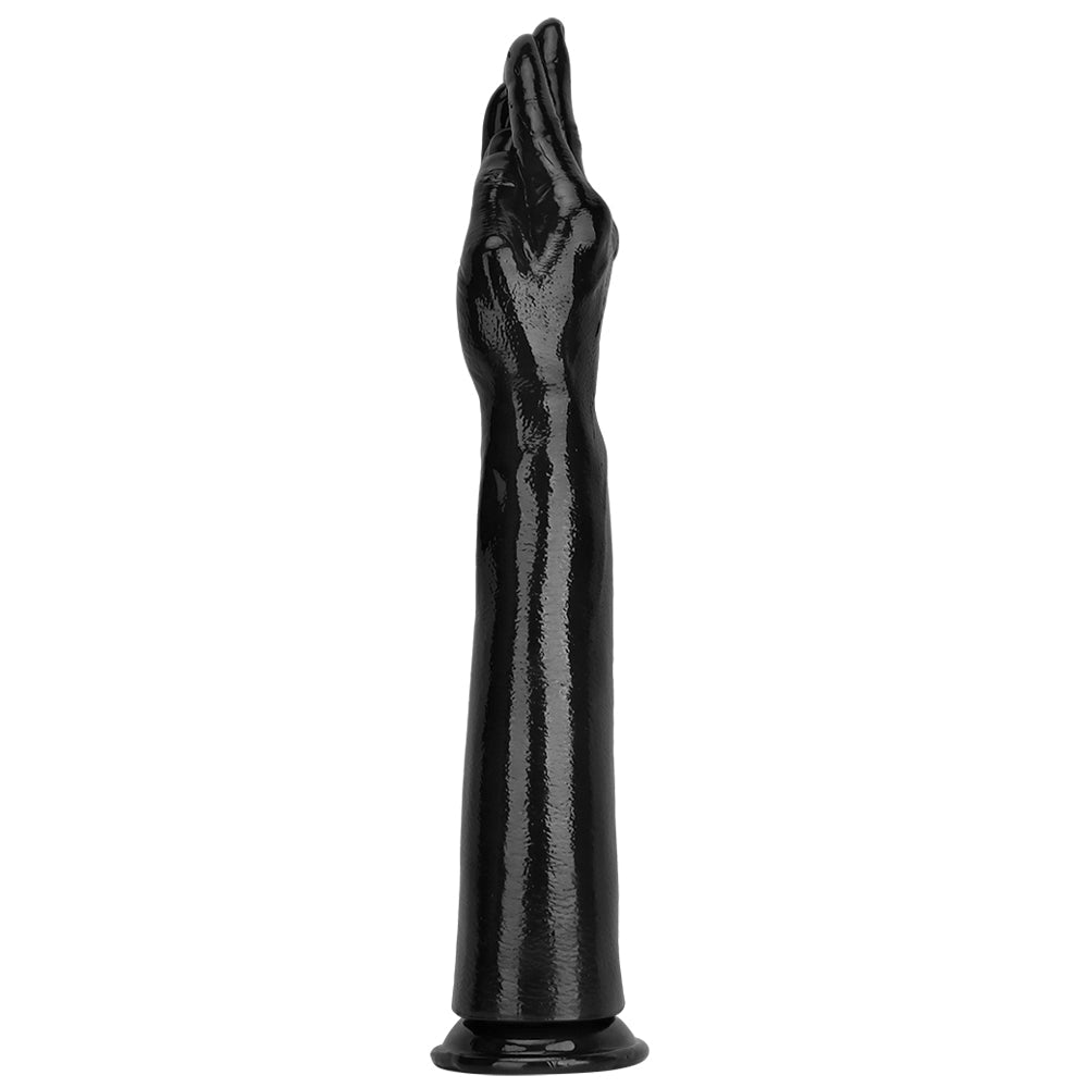 Czarne dildo w kształcie dłoni rozmiar M