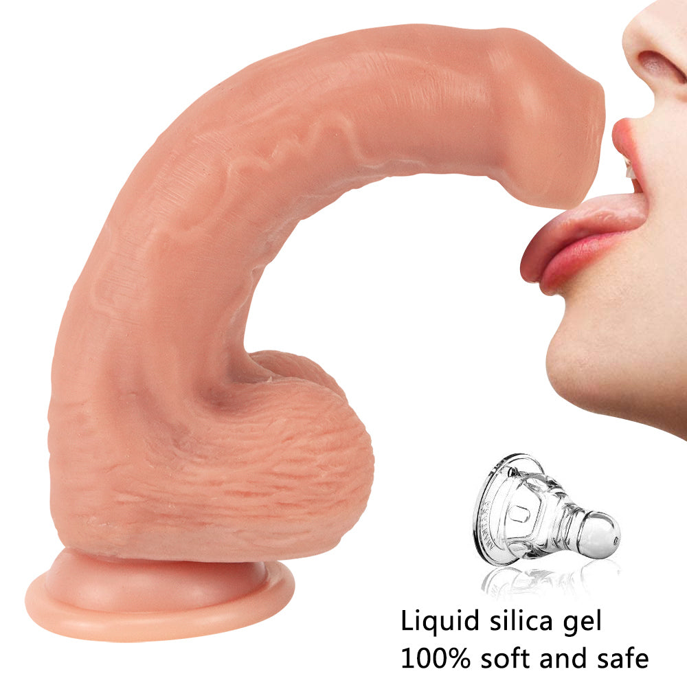 Zakrzywiony profil dildo z napletkiem