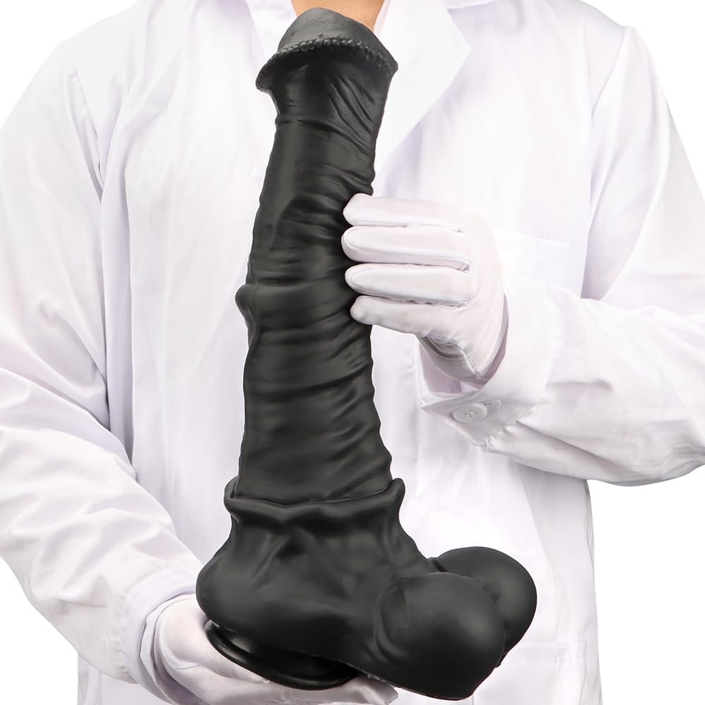 Duże czarne dildo silikonowe