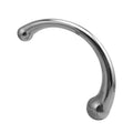 Smukły zakrzywiony profil metalowego dildo
