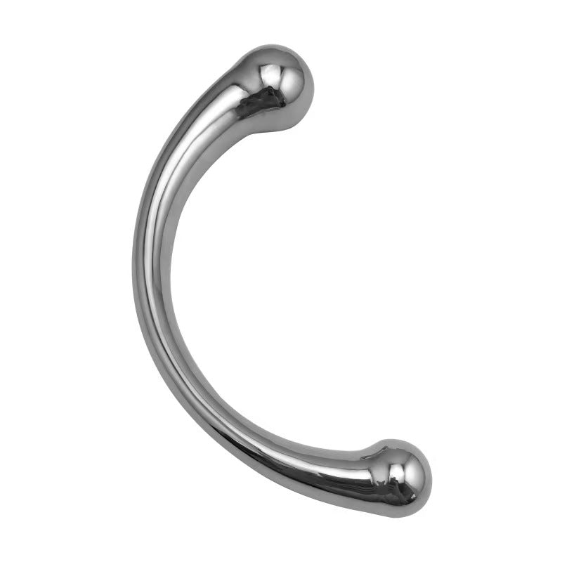 Zakrzywione metalowe dildo dwustronne