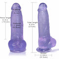 Wymiary niebieskiego dilda żelowego 21 cm