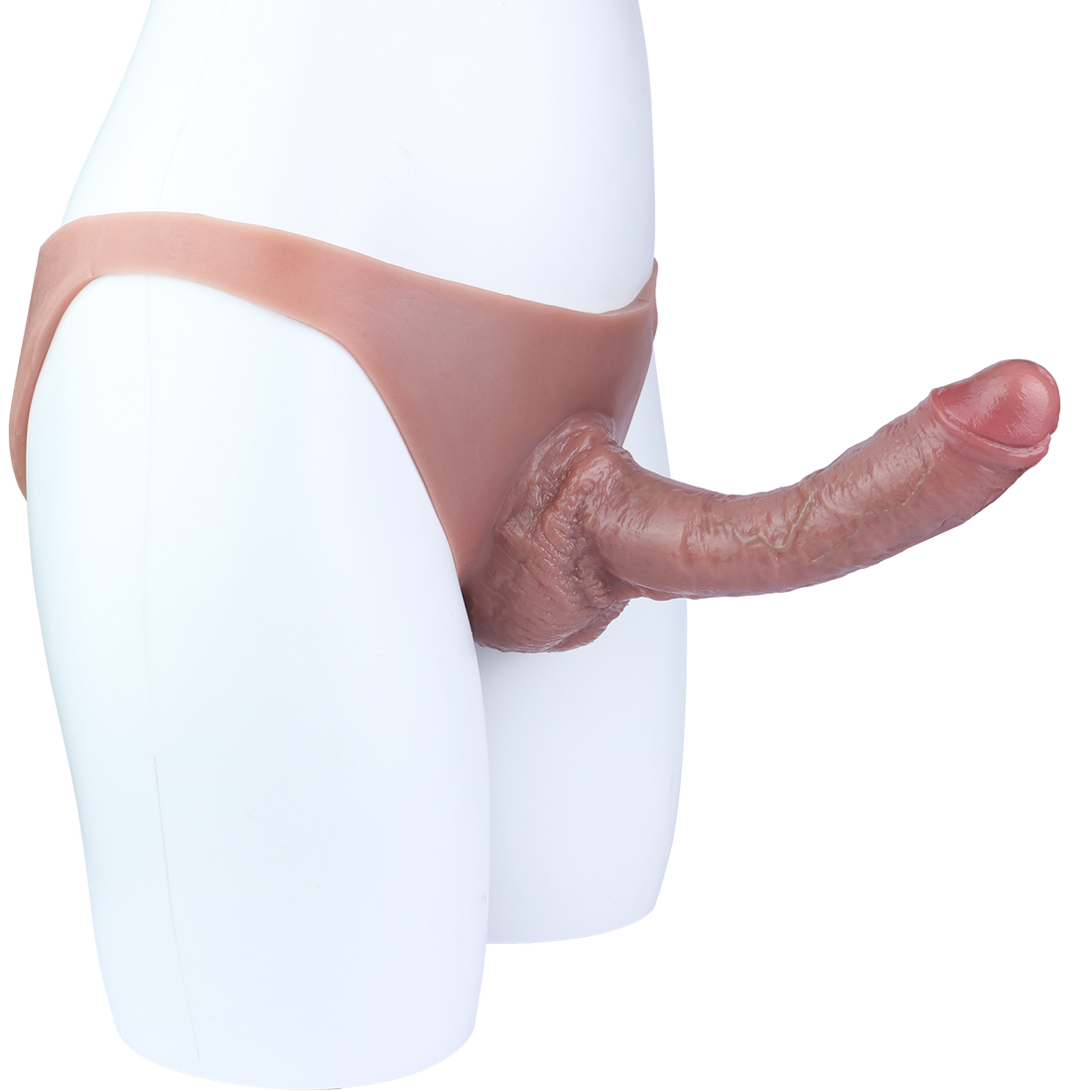 Silikonowe majtki strap-on z wydrążonym dildo