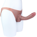 Silikonowe majtki strap-on z wydrążonym dildo