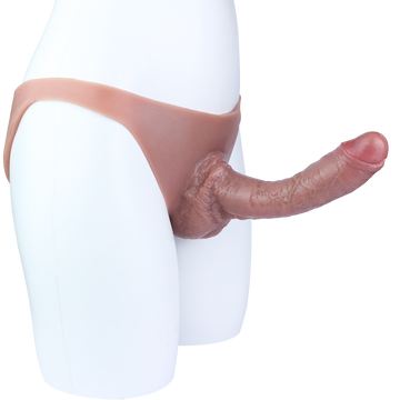 Silikonowe majtki strap-on z wydrążonym dildo