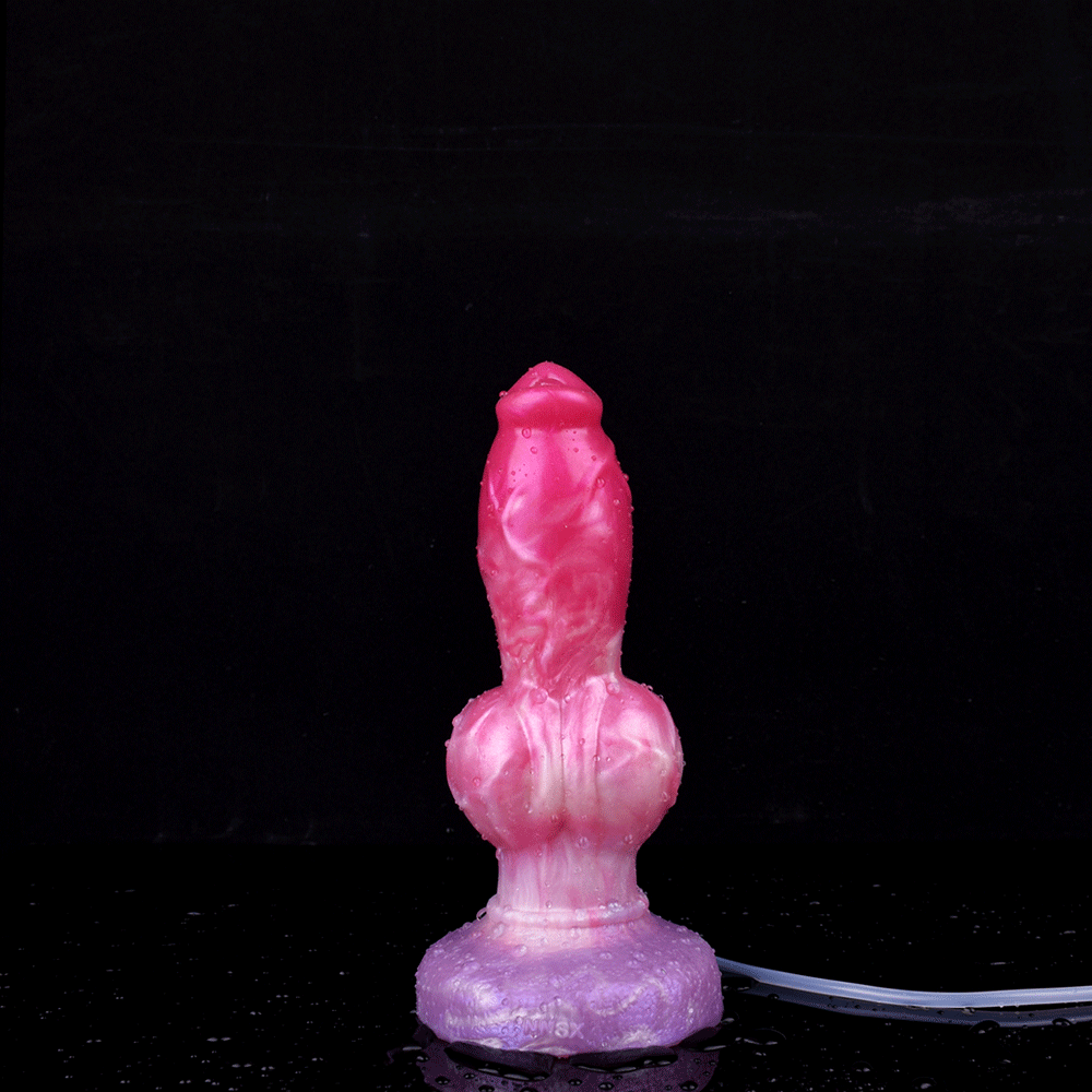 Dog dildo z podwójnym węzłem – widok pionowy
