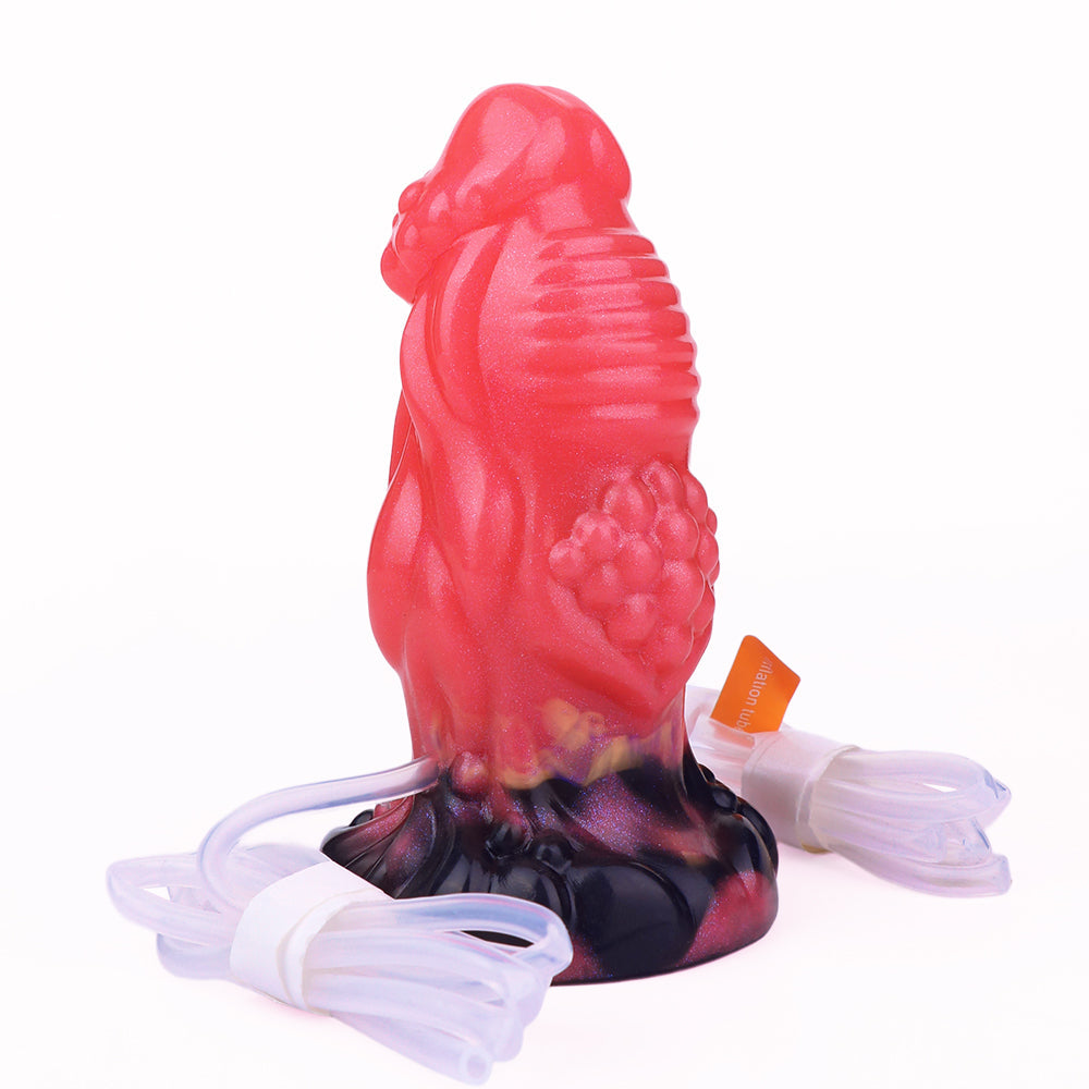 Teksturowane dildo z czarną przyssawką