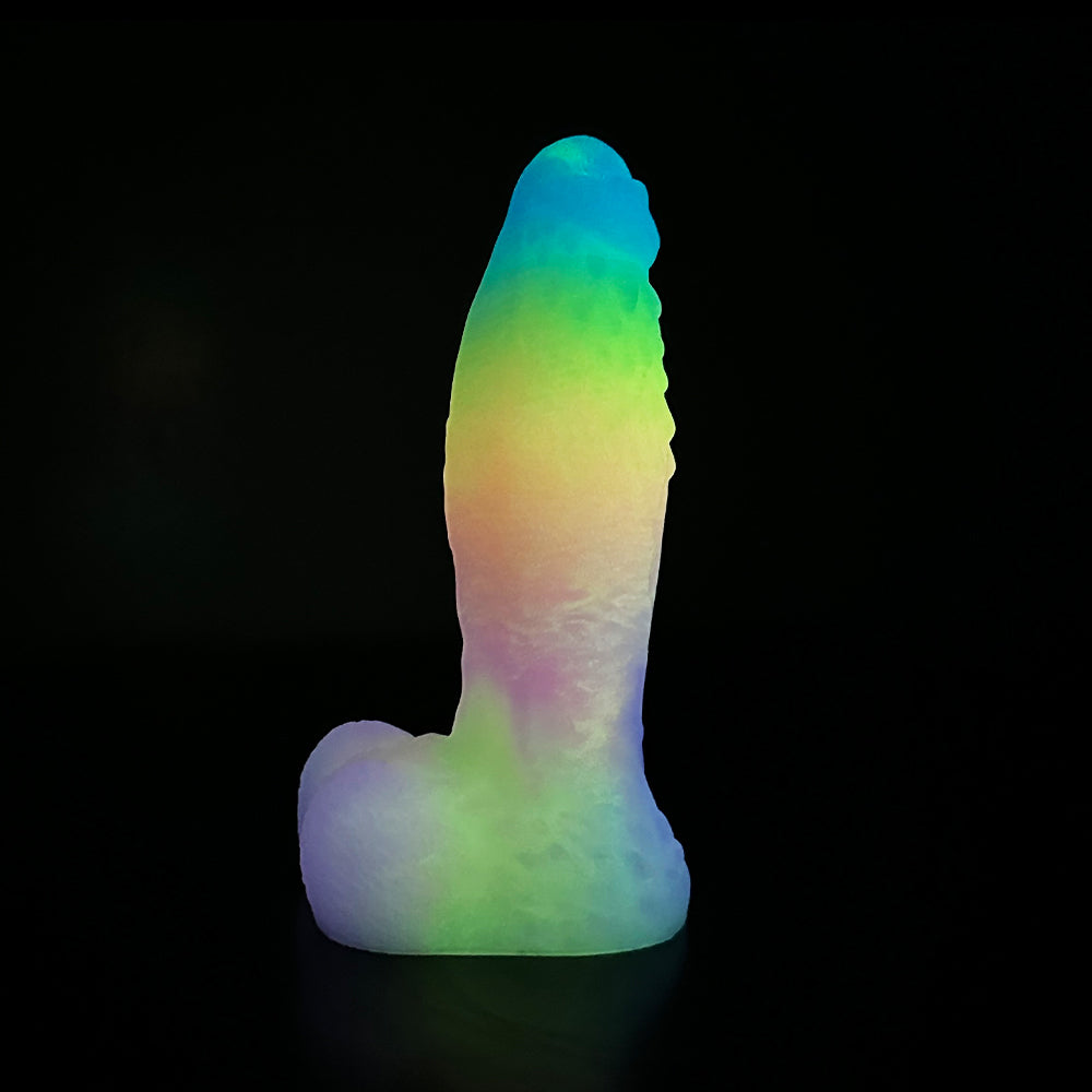 Trzy rozmiary tęczowego dildo fantasy
