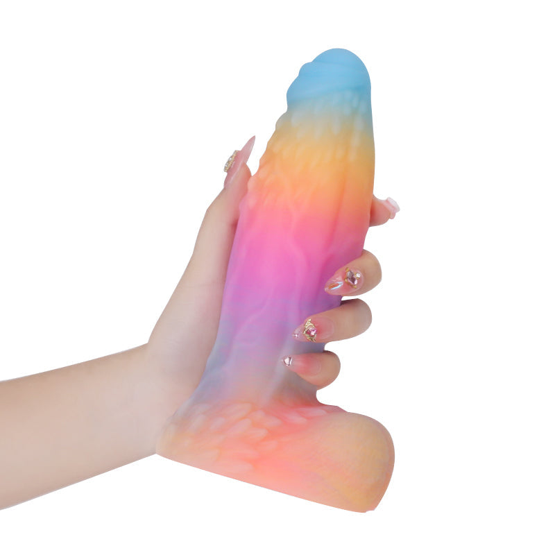Zaokrąglona końcówka grubego dildo fantasy