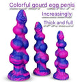 Kolorowe dildo fantasy w trzech rozmiarach S, M i L
