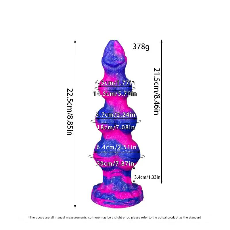 Wymiary rozmiaru M: 22,5 cm długości, do 6,4 cm średnicy i 378 g