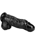 Masywna podstawa czarnego dildo
