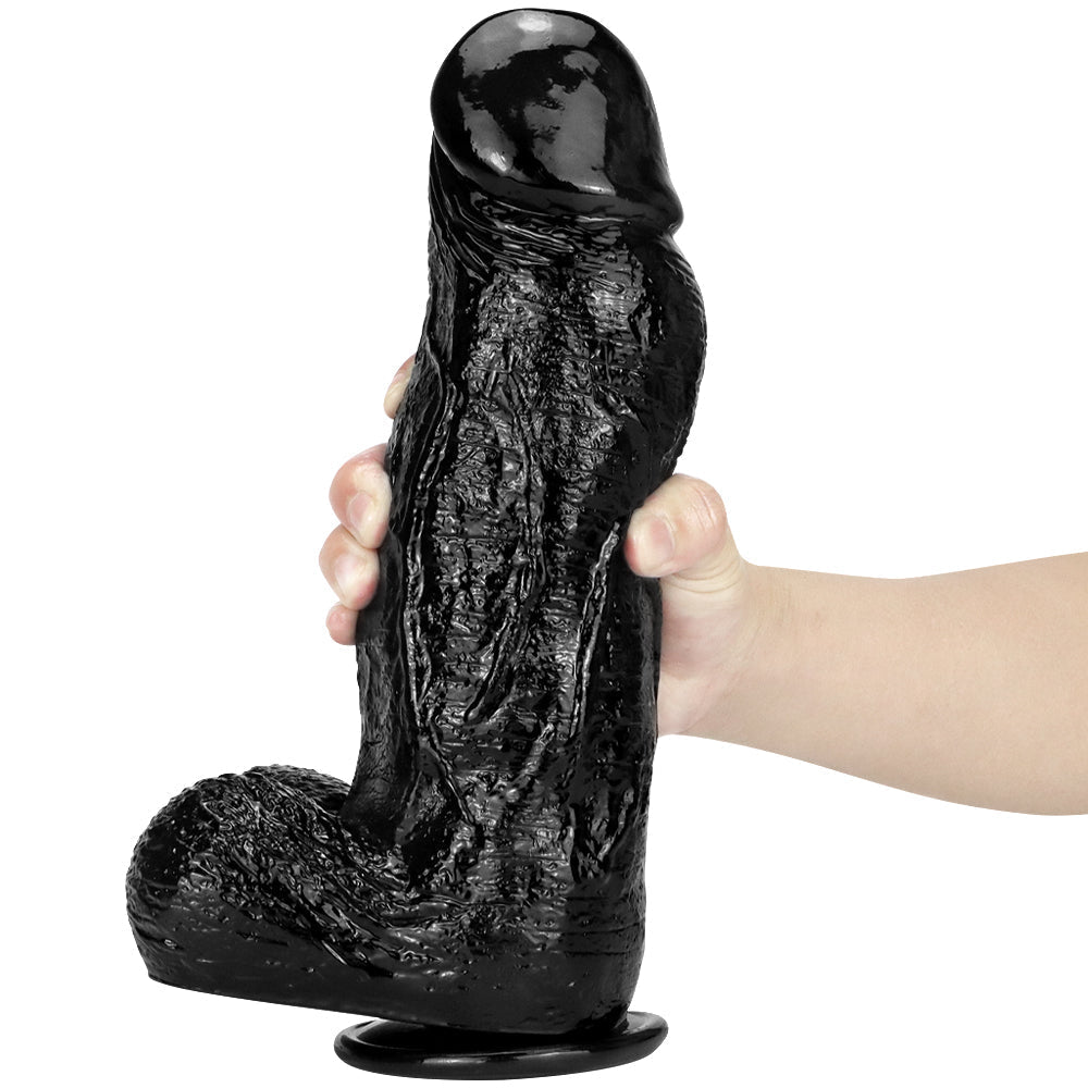 Przyssawka u podstawy grubego dildo