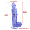 Wymiary grubego niebieskiego dildo
