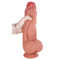 Elastyczne realistyczne dildo XCC347 trzymane w dłoni