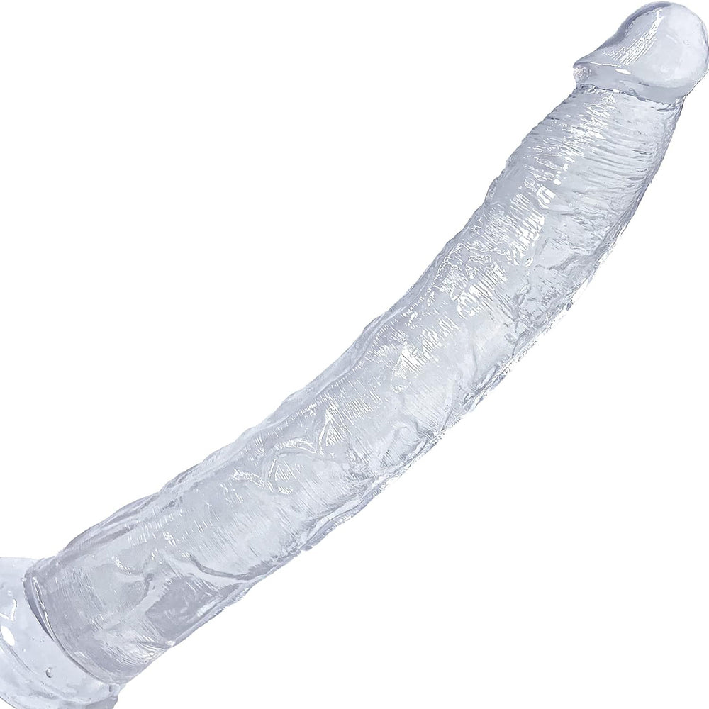 Długie przezroczyste dildo XXL – widok główny