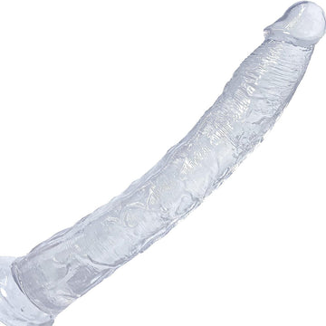 Długie przezroczyste dildo XXL – widok główny