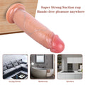 Dildo przymocowane przyssawką do gładkiej powierzchni