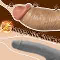 Bardzo grube dildo widziane z boku