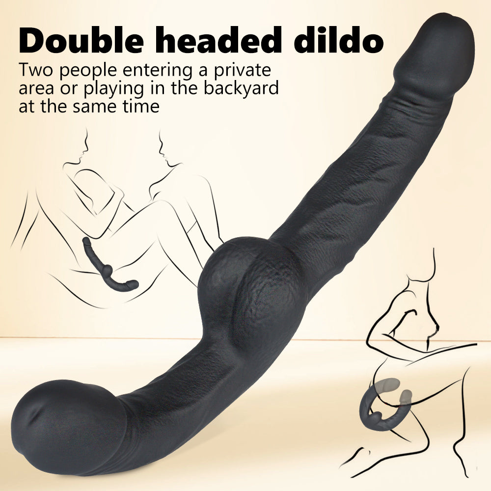 Sposób użycia czarnego dwustronnego dildo
