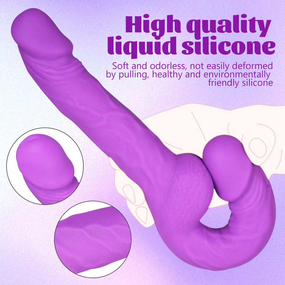 Faktura fioletowego dwustronnego dildo