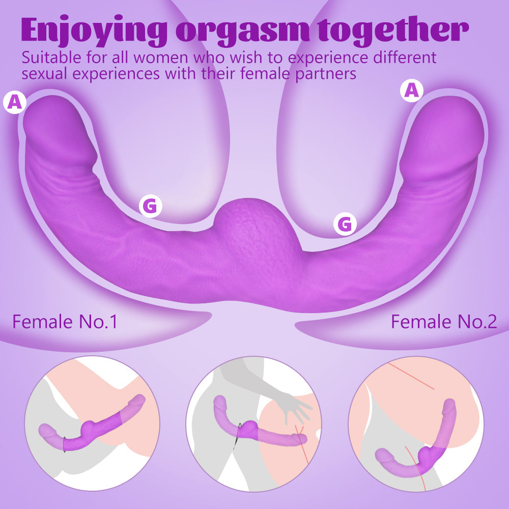 Sposób użycia fioletowego dwustronnego dildo