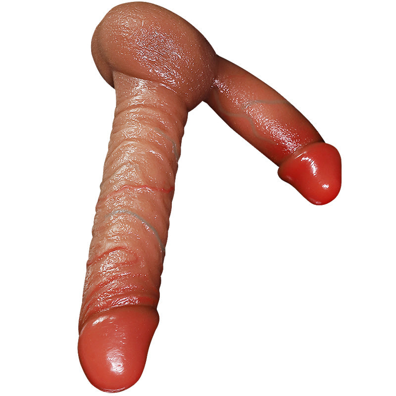 Cieliste dwustronne dildo dla par