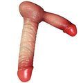 Brązowe realistyczne dildo dwustronne