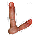 Wymiary cielistego dildo strapless