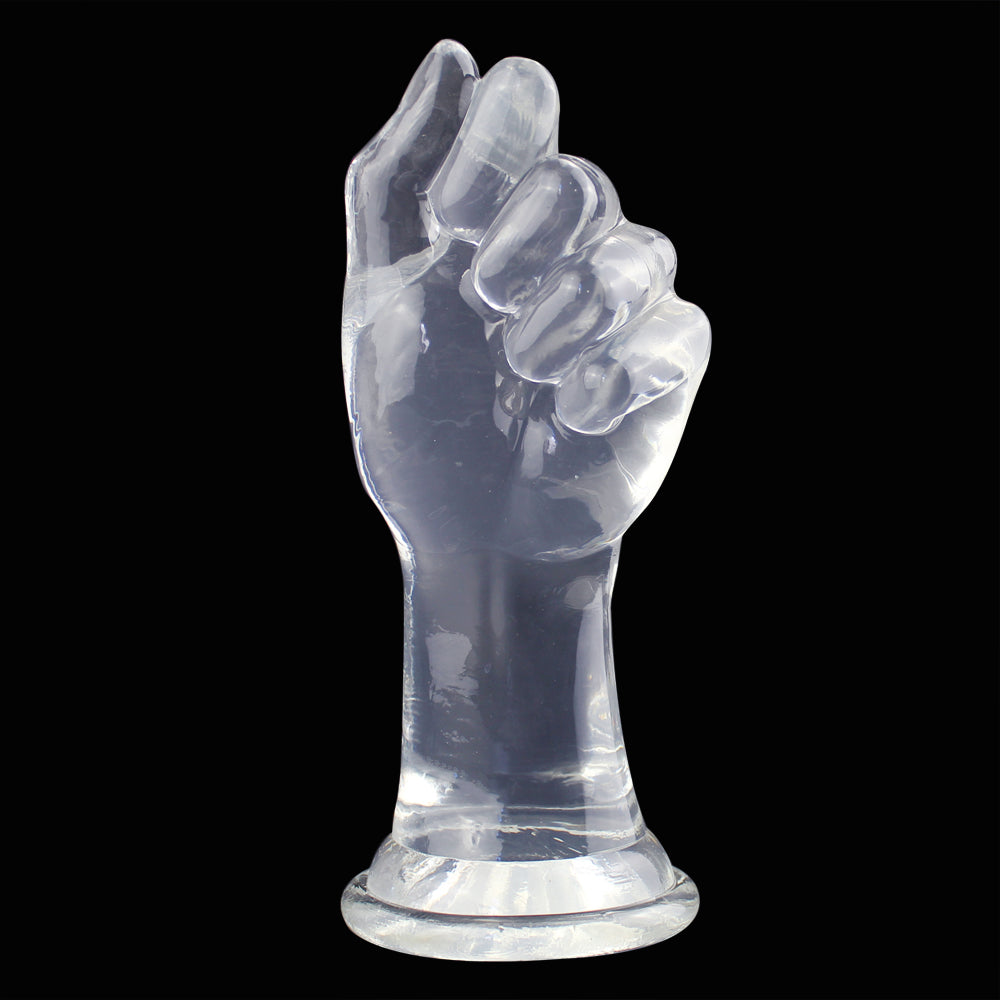 Przezroczyste dildo w kształcie pięści