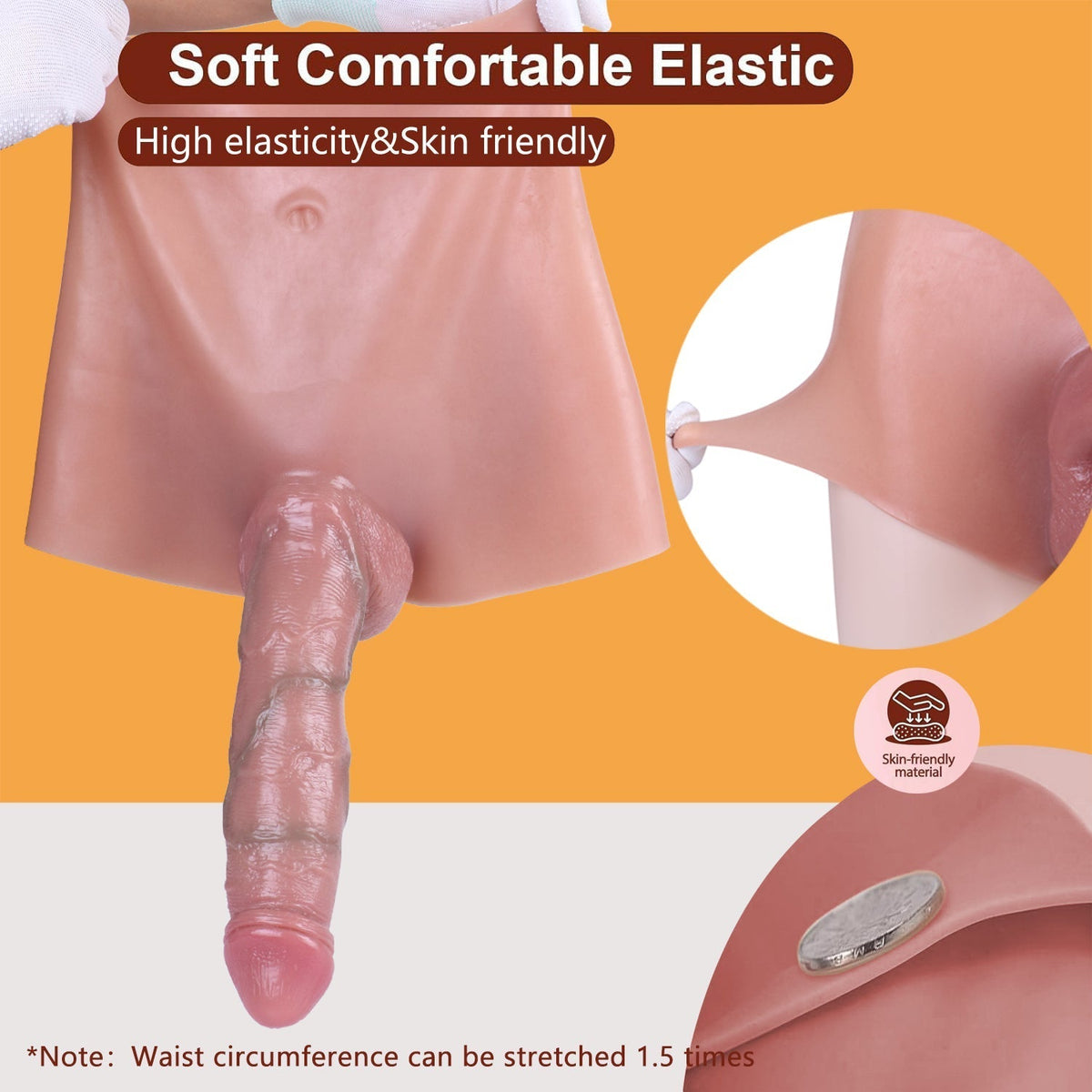 Elastyczny silikon majtek z dildo XCC402