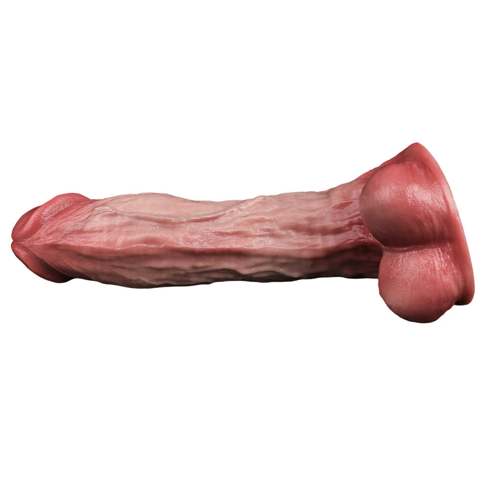Długie realistyczne dildo widziane poziomo