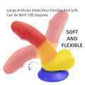 Miękkie zakrzywione dildo z realistyczną fakturą
